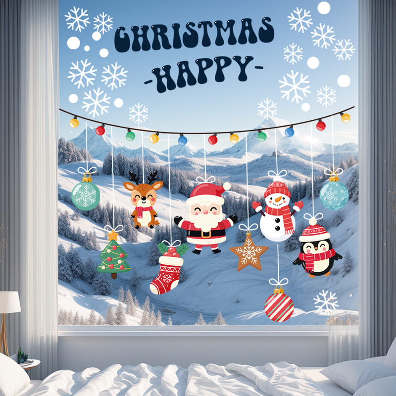 Chuanhao Amazon クロスボーダー クリスマス パーティー デコレーション サンタ クロス チャーム メリー クリスマス ステッカー|undefined