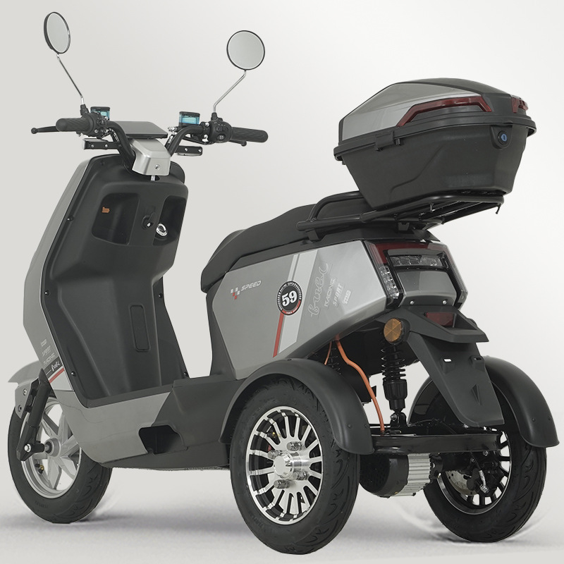 Nueva motocicleta eléctrica de tres ruedas, motocicleta eléctrica de ocio tripulada, motocicleta eléctrica de trepa de alto par