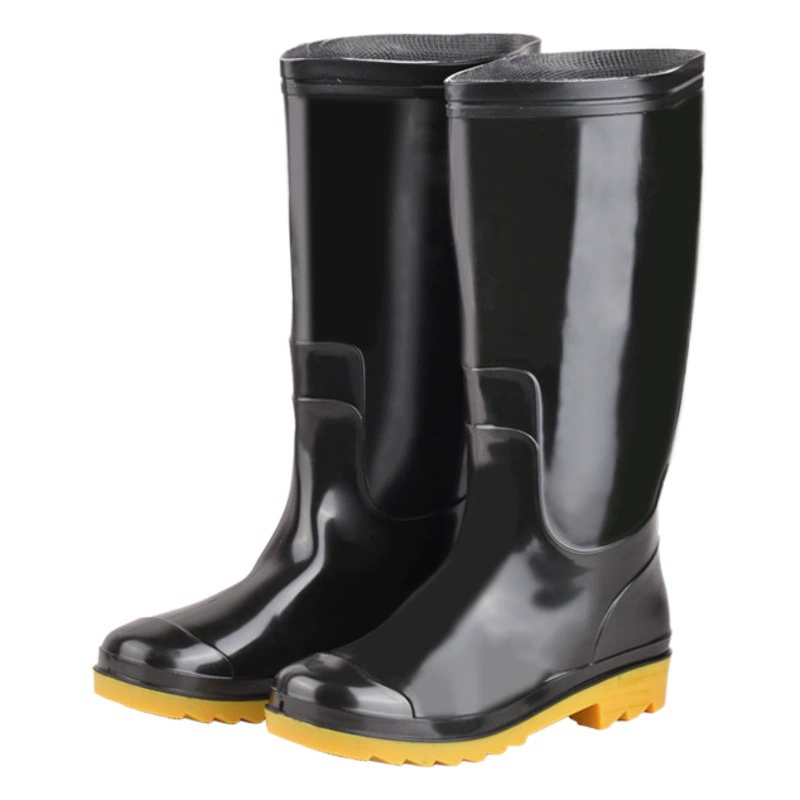 Охрана труда мужские средние и высокие бочки подошва из говяжьего сухожилия Нескользящие строительные площадки резиновые сапоги водные Сапоги водонепроницаемые резиновые сапоги непромокаемая резиновая обувь резиновые сапоги оптовая продажа с фабрики