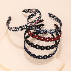 Korean Trendy Fabric Floral Woven Headband Fashion New Wide Headband Exquisite Hair Accessory Manufacturer Headwear Wholesale