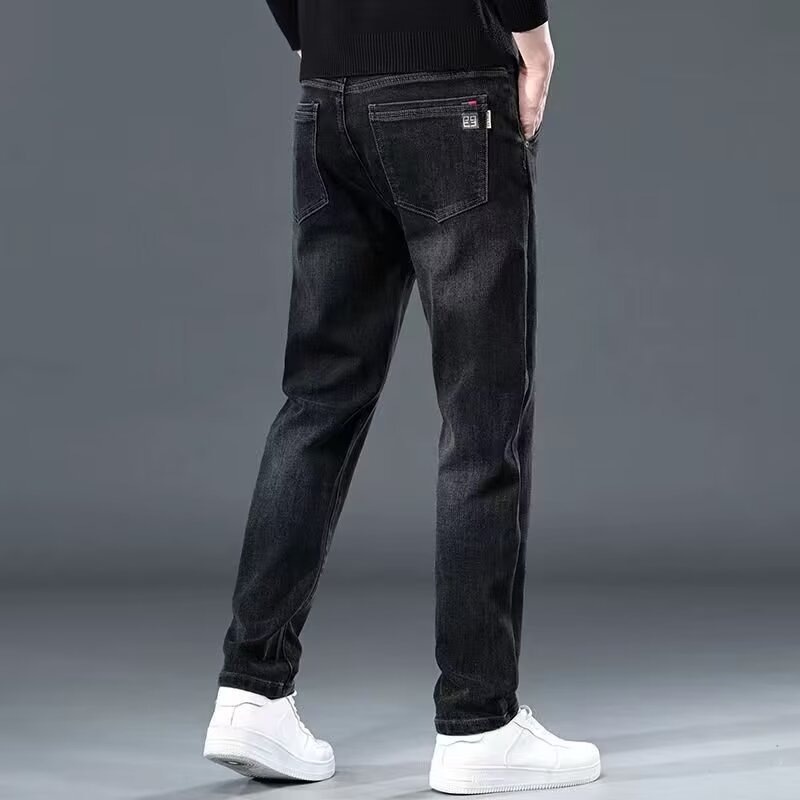 Trendy Men's Jeans, Spring/Autumn Straight Leg Loose Fit Long Pants, 2025 New Style, Slim Fit Stretch Casual Jeans