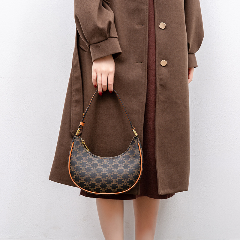 2023 nuevos triunfos retro bolsos bajo las axilas bolsos de luna bolsos de moda bolsos de hombro con flores antiguas bolsos de palos franceses