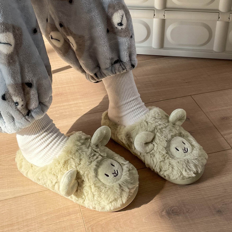 Zapatillas de algodón para mujeres, bolsas de pareja calientes, zapatillas de invierno para hombres, interior de lana antideslizante
