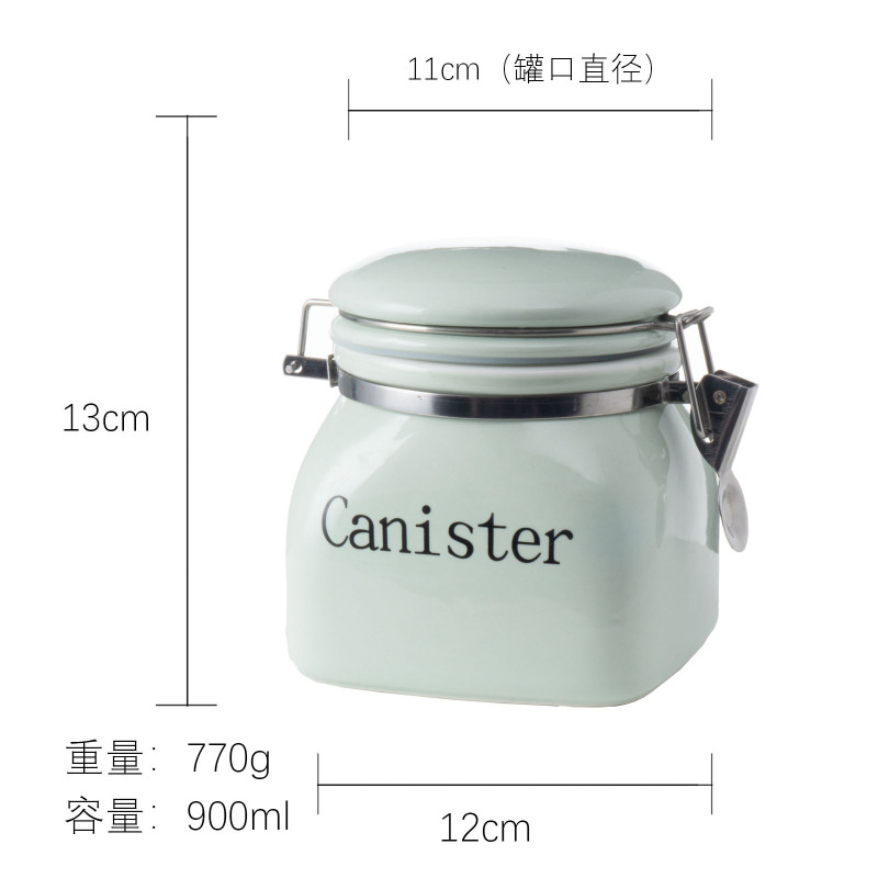 潮州陶磁器貯蔵缶に間食を入れて五穀雑穀密封缶家庭用高颜値大容量を収納する|undefined