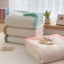 夏纤维被可水洗夏凉被水洗棉薄被子空调夏被外贸批发礼品被可机洗