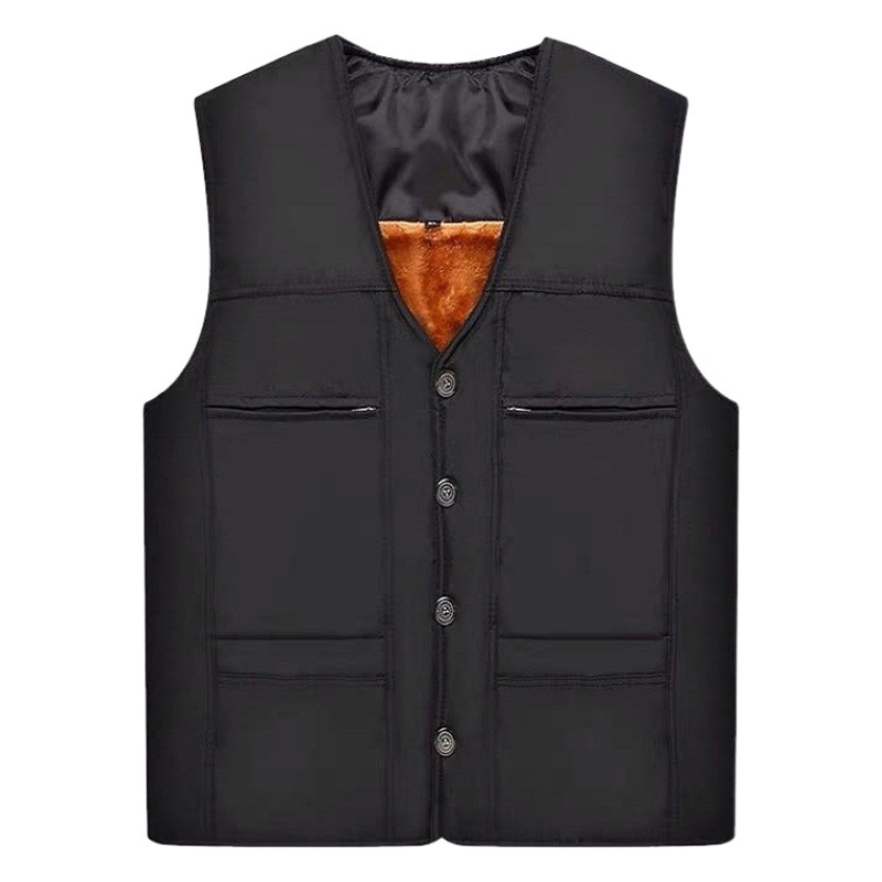 裏起毛メンズ大きいサイズ中高年男性用フリースベスト中高年男性用ベスト厚手綿ベスト