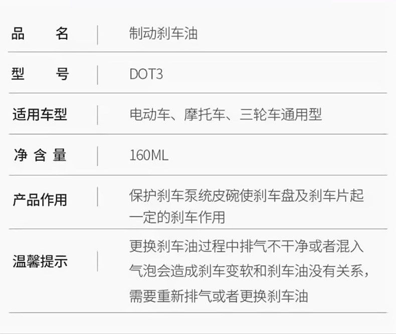 Electric Vehicle Disc Brake Fluid, Motorcycle Brake Fluid, Small Bottle Brake Fluid, Tricycle Upper and Lower Pump Disc Brake Fluid, Synthetic