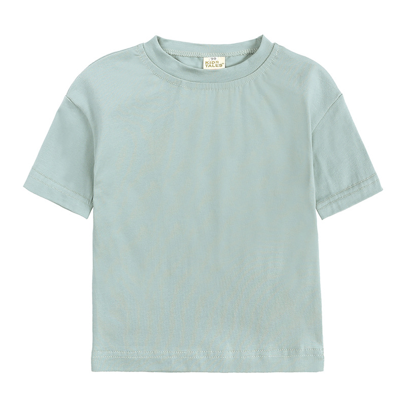 Casual Solid Color Cotton T-shirts & Shirts display picture 2