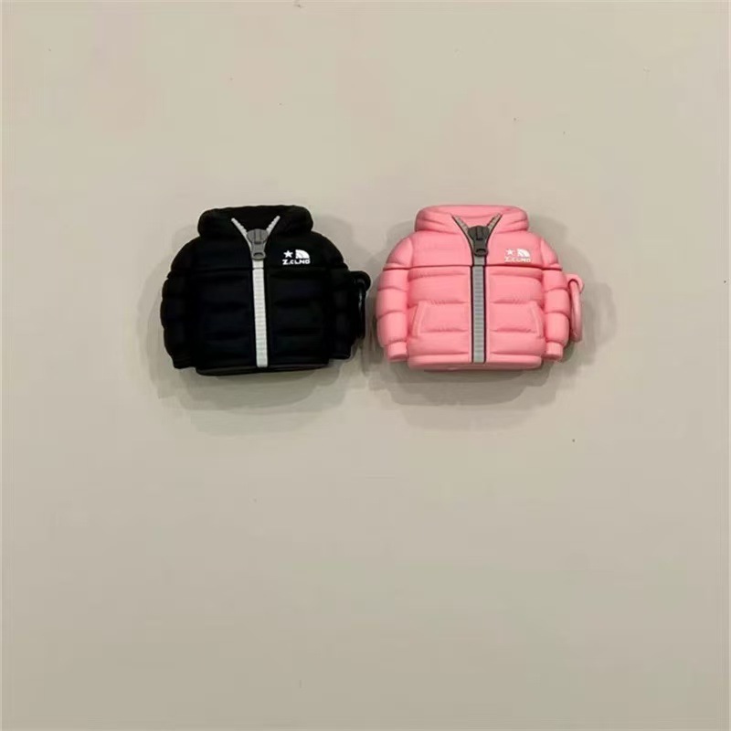 Invierno plumón de silicona auriculares cubierta para Airpods 1 / 2 generación Apple inalámbrico bluetooth cubierta pro3 / 4