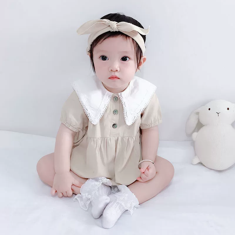 24 весенний новый детский комбинезон ins ветер милая рубашка воротник