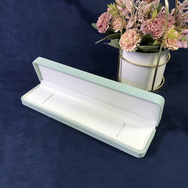 Cubierta de ángulo redondeado fresco caja de joyería de cuero PU caja de embalaje de joyería de moda anillo brazalete embalaje de joyería