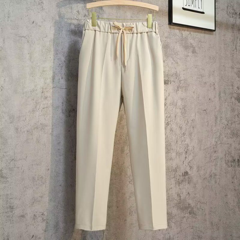 Men's Summer Casual Chinos Solid Colour Straight Fit Trousers_voghion.com