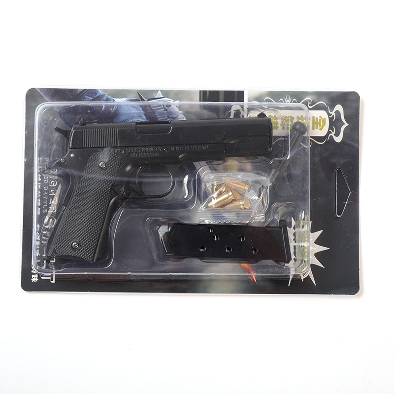 Modelo de aleación 1:2.05 de la pistola de juguete Seiko Colt M1911 con expulsión de casquillos, desmontable, ornamental, sin disparos.