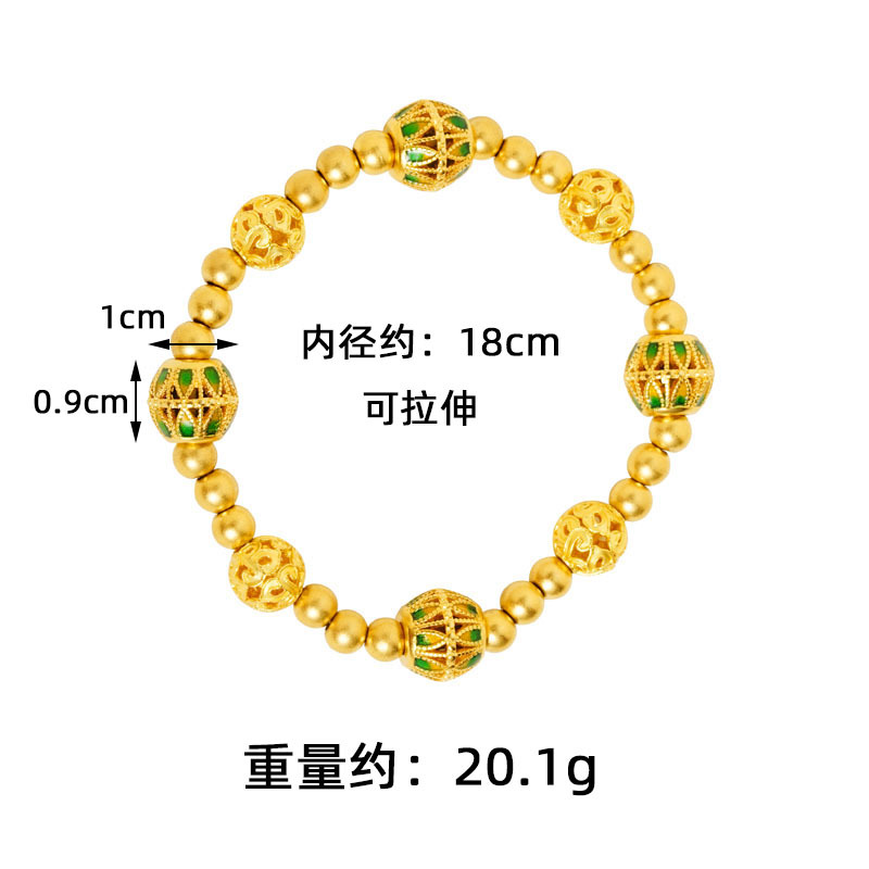 Nuevos productos de oro de arena vietnamita temperamento de brazalete de hortenida cuentas de verano femenina alta sensación hueco chapada en oro fabricantes al por mayor