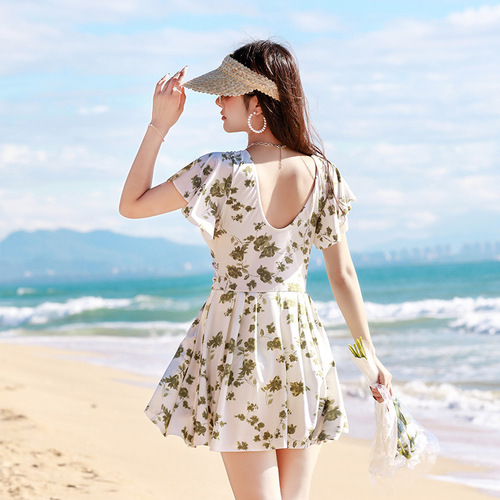 Ladies' New Summer One-piece Swimsuit, Covering Stomach, Slimming, Elegant, Hot Spring & Swimming, Wholesale