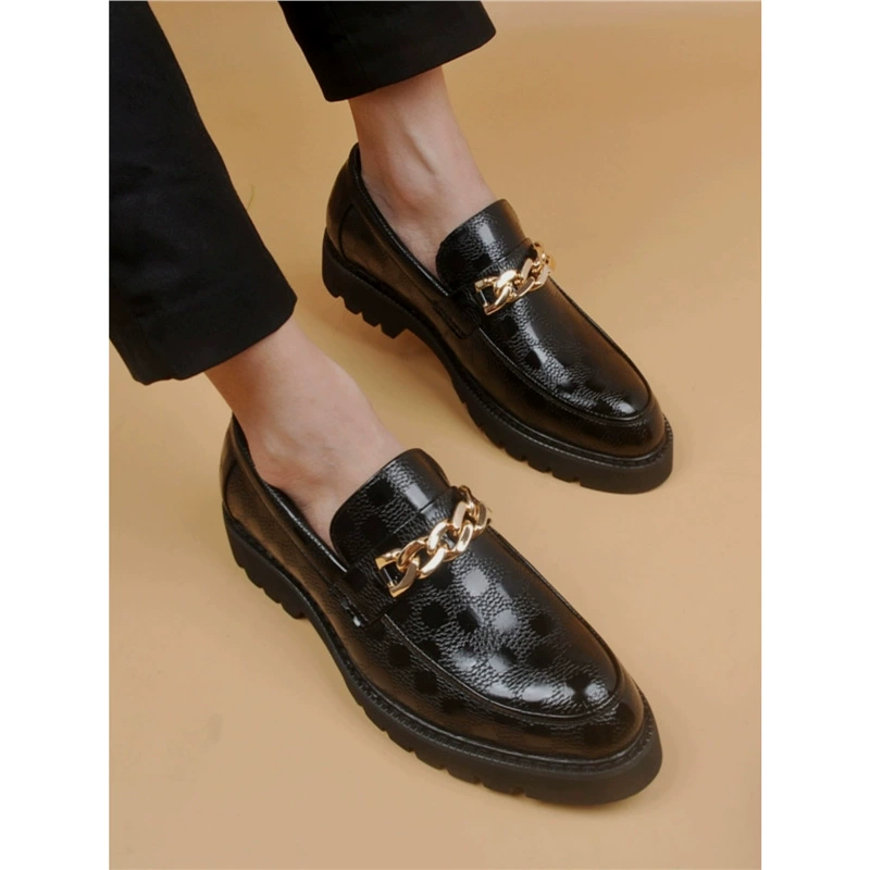 Мужские кожаные туфли с толстой подошвы Bullock увеличены на 6 см