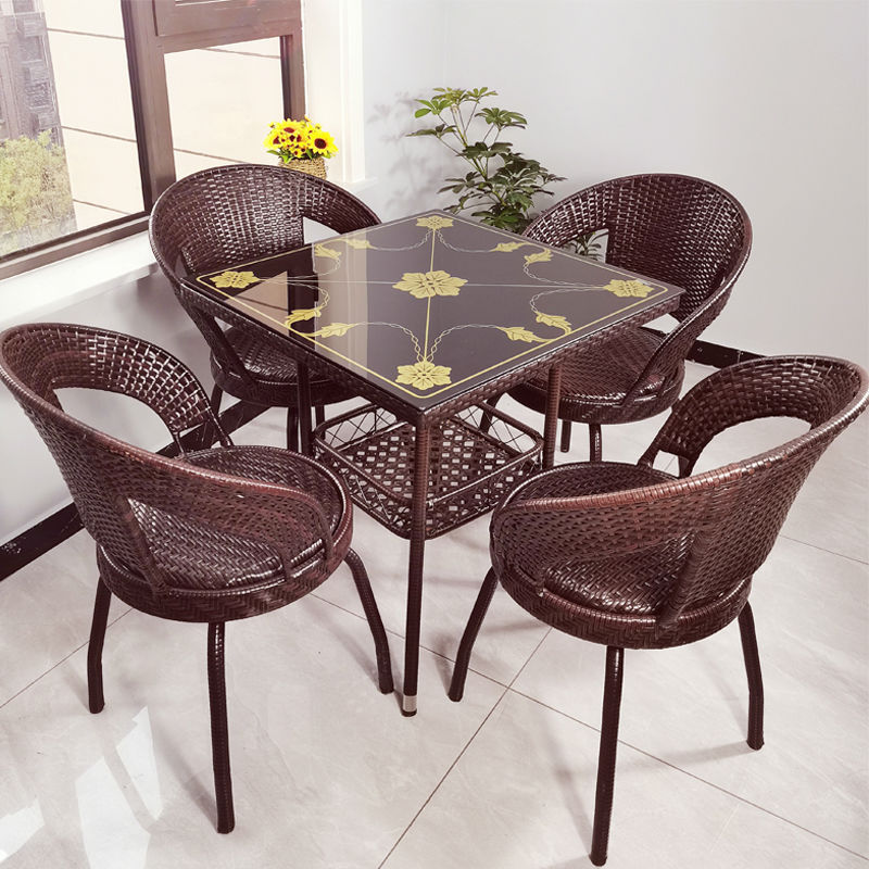 다크 브라운 : 70평방미터 + 회전의자 4개 [권장] 무료쿠션