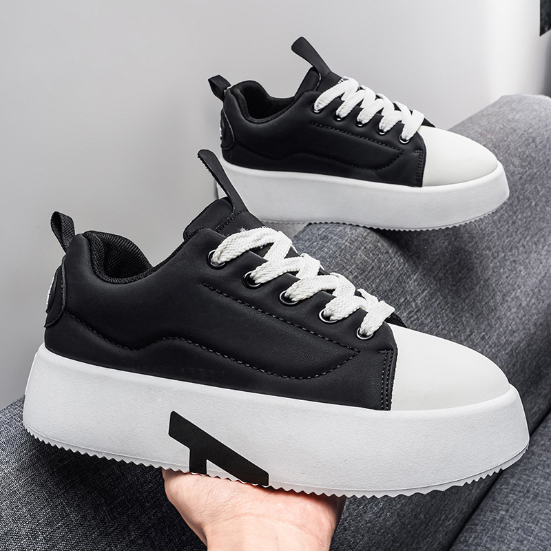 Men's Shoes with a High-End Feel, Spring Original Trendy Brand Thick-Soled Casual Sneakers, Men's Height-Increasing Leather Sports Casual Shoes, White Sneakers Men's Shoes with a High-End Feel, Spring Original Trendy Brand Thick-Soled Casual Sneakers, Men's Height-Increasing Leather Sports Casual Shoes, White Sneakers