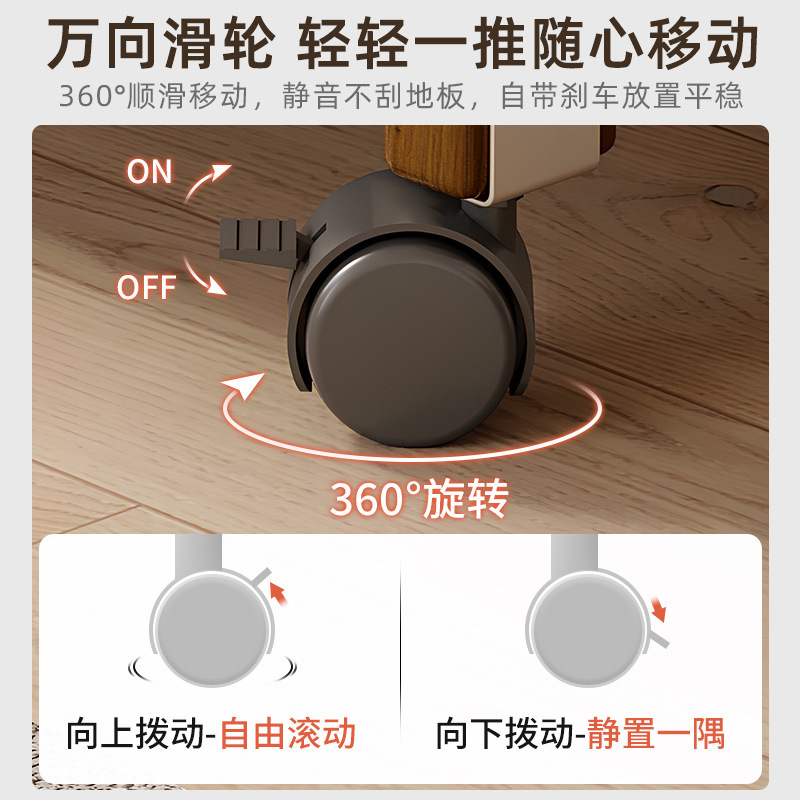 Todo el estante de té de madera sólida pequeño carro de taza de té estante de almacenamiento de té móvil mesa de té casera de té mesa de té