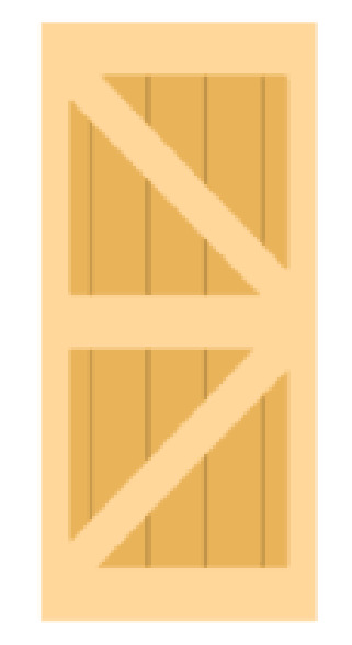 오른쪽 화살표 42*84inch 프레임 도어