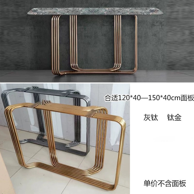 Ingeniería de lujo ligero de la pizarra de roca italiana pie de mesa de entrada moderna simple pasillo de entrada sala de estar frente a la pared vista final porche