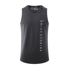 メッシュスポーツベストメンズゆるい丸首tシャツ通気メッシュプリント速乾ランニングマラソンベスト