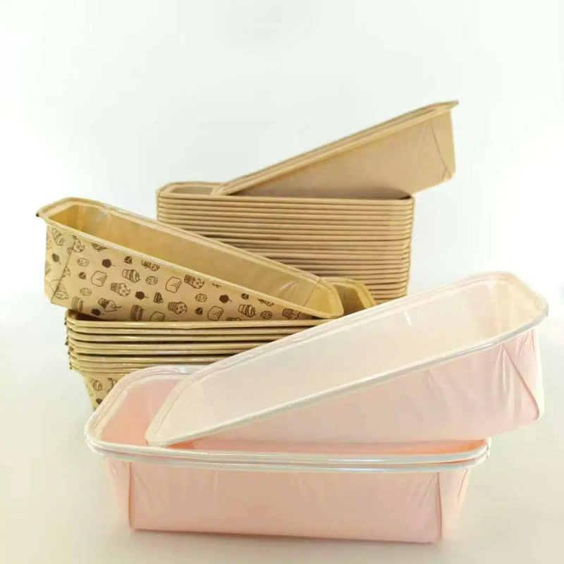100pcs pastel transfronterizo repositorio de papel rectangular resistente a altas temperaturas a prueba de aceite grueso para hornear tazas de papel desechables pan