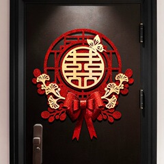 喜字は結婚専用の結婚部屋を貼って、結婚式の結婚祝いの部屋のドアを飾ります。