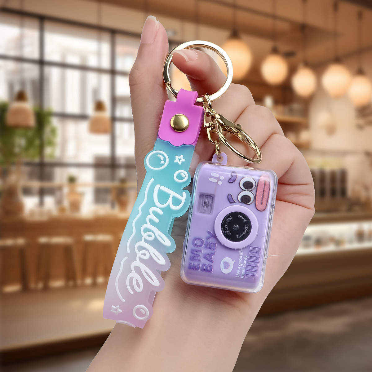 Yugui perro emisor de luz pequeña cámara llavero coolomi meiletty Cámara colgante