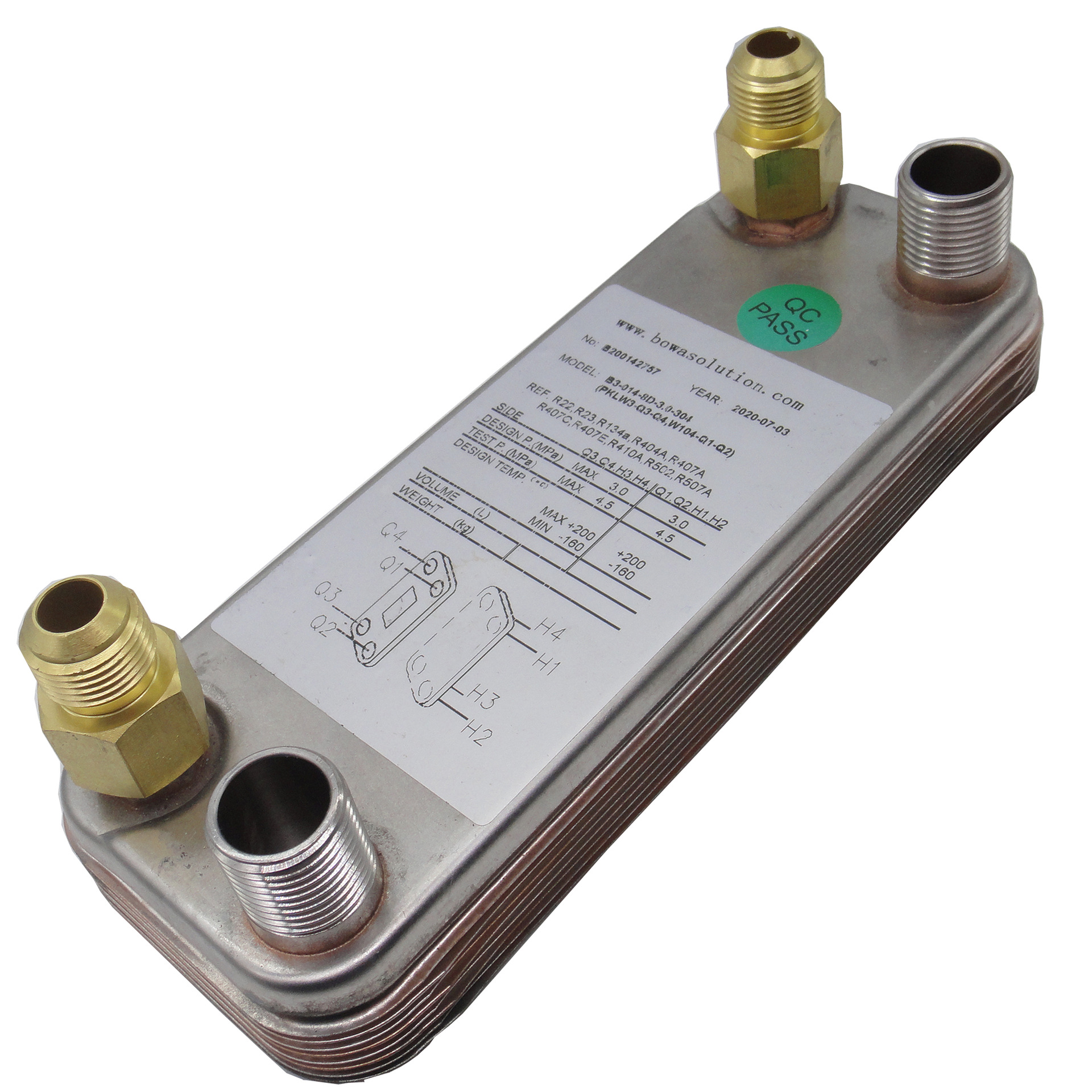 1300kcal板换换热器组件为同时需求热和冷量场合或应用场景而设计