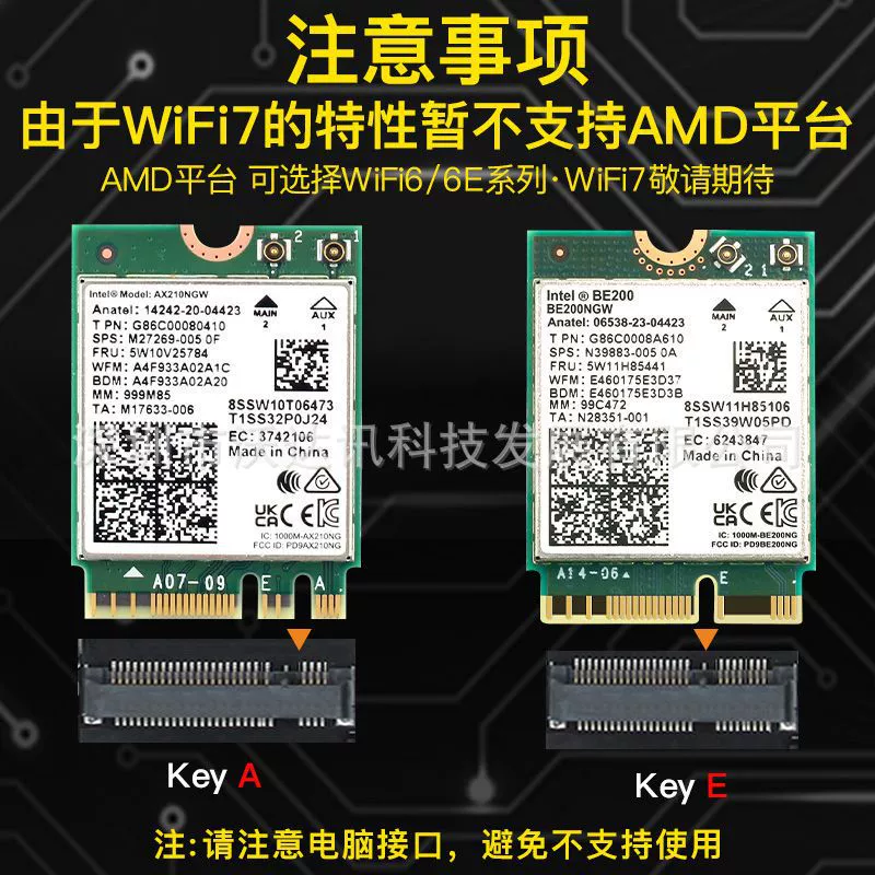 Подключение сетевой карты с Wi-Fi 7, 5G, 6G Trinity, совместимо с Intel Be200, 5,4 Bluetooth