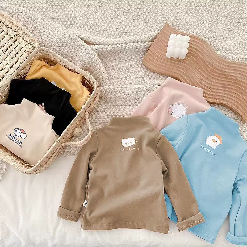 Velvet children's autumn base body-friendly soft long-sleeve for boys