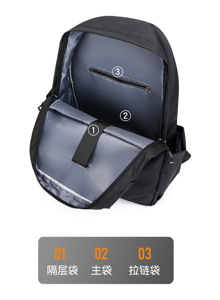Men's outdoor large-capacity business travel bag, computer backpack, fashionable and casual student schoolbag backpack undefined