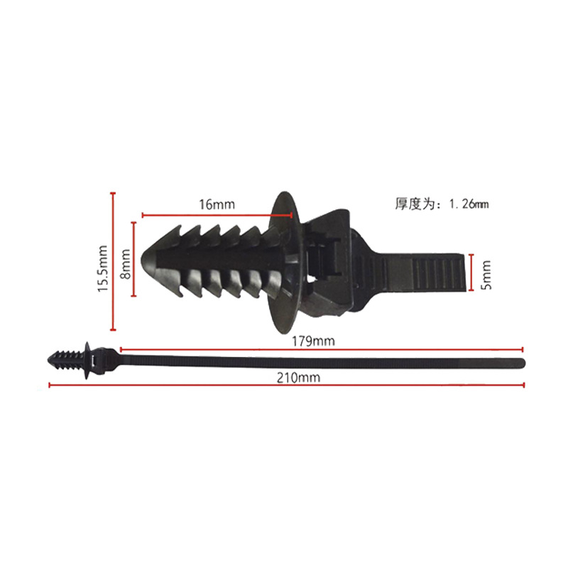 Maletero del coche máquina cubierta línea eléctrica tubo de aceite hoja metal agujero con hebilla enchufe púas cinta Q08