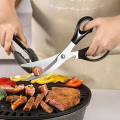 ステンレス鋼バーベキューはさみ、家庭用キッチンはさみ、ステーキ調理済み食品バーベキューはさみ、韓国バーベキューショップ特別な食品はさみ