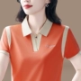 妈妈宽松新款显瘦polo衫
