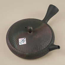 日本進口常滑燒梅玉光梅原廣隆作窯變側把急須茶壺茶具泡茶帶濾網