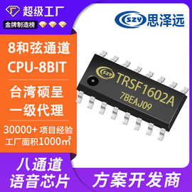 硕呈语音芯片设计  TRSF1602AAS16C  硕呈语音芯片 SZY28TB02S8