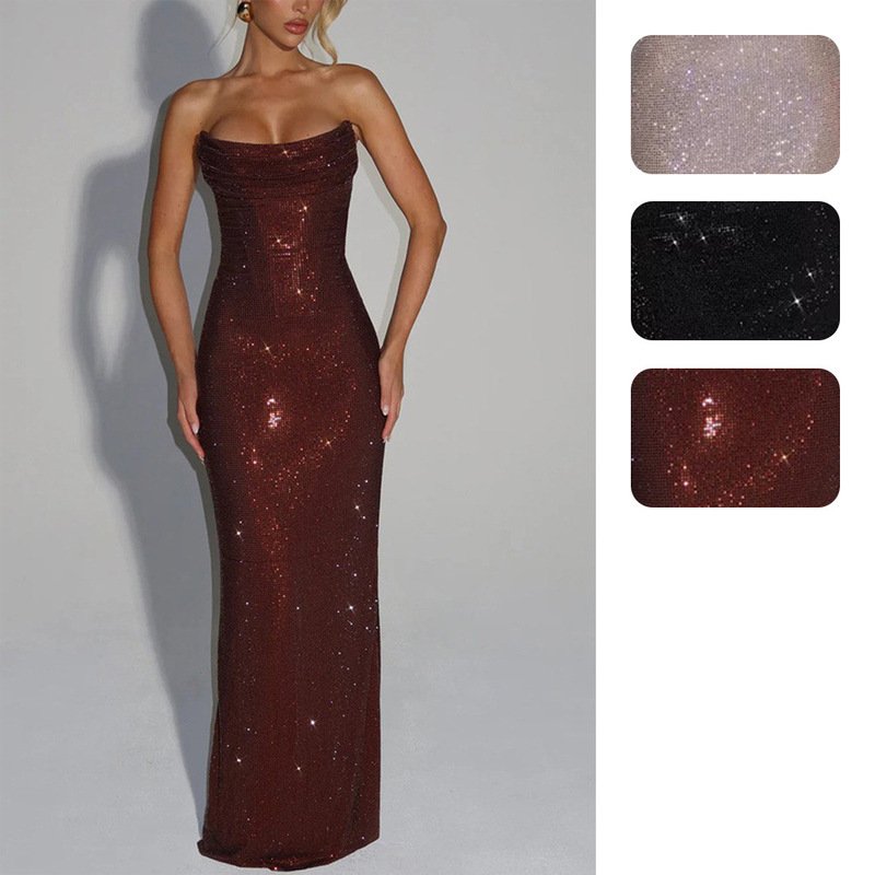 Independent Site Amazon European and American Fashion Ladylike Style Slim Fit Sleeveless Sequined Long Evening Dress 8226 Independent Site Amazon European and American Fashion Ladylike Style Slim Fit Sleeveless Sequined Long Evening Dress 8226
