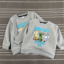 外贸童装批发 我的世界卡通抓绒卫衣 男童 中小童 休闲百搭款