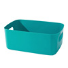 Handheld plastic storage basket, storage system, table kitchen