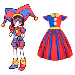 神奇數字馬戲團cos服神奇數字帕姆尼兒童cosplay萬聖節表演小丑服