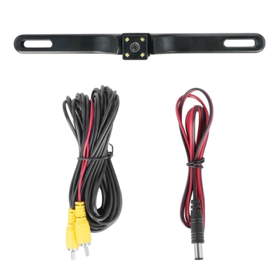 Long License Plate Frame Car Camera with High-Definition Reversing Infrared Image and Rear View Ahd Trajectory (Vehicle camera) - with-4-lights