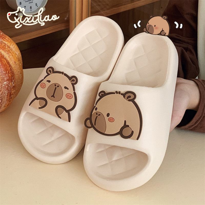 2025 cute eva ka pibala cross-border deodorant slippers women‘s summer outdoor wear home couple‘s drooping feeling
