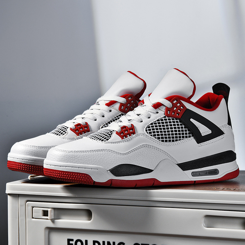 Putian zapatos aj4 zapatos de hombre zapatilla de deporte Qiao 4 París zapatillas de deporte de moda de los hombres y las mujeres zapatos casuales estudiantes transfronterizos caliente