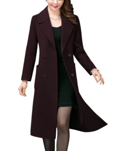 D 81971 Long Trench Coat Belted Wool Jacket ���L����������