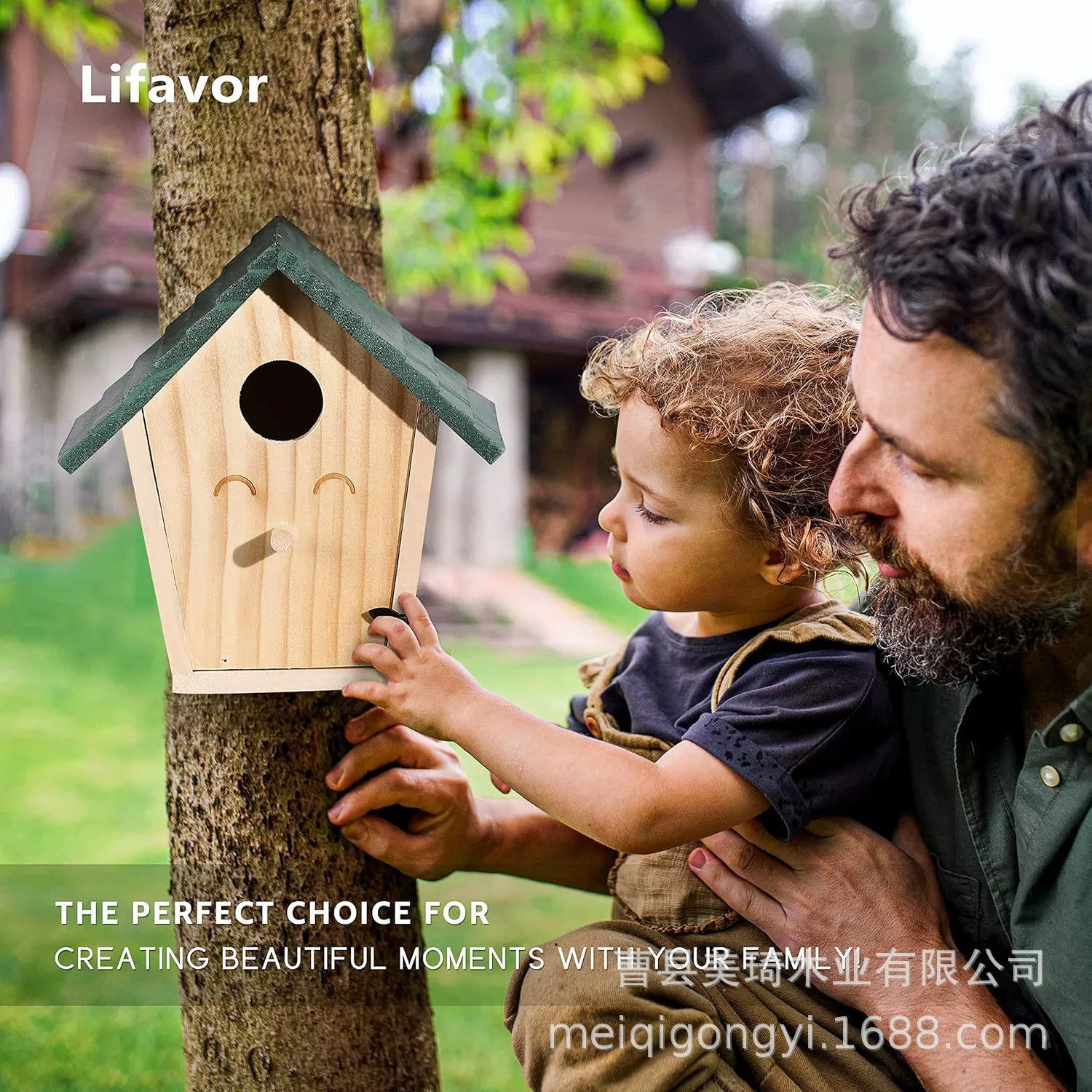 Деревянные настенные птичьи гнезда на открытом воздухе с вентиляцией Съемные настенные гнезда деревянный сад дом колибри