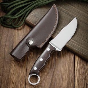 Wooden handle meat knife Mongolian meat knife kitchen multi-purpose knife household fruit knife outdoor knife