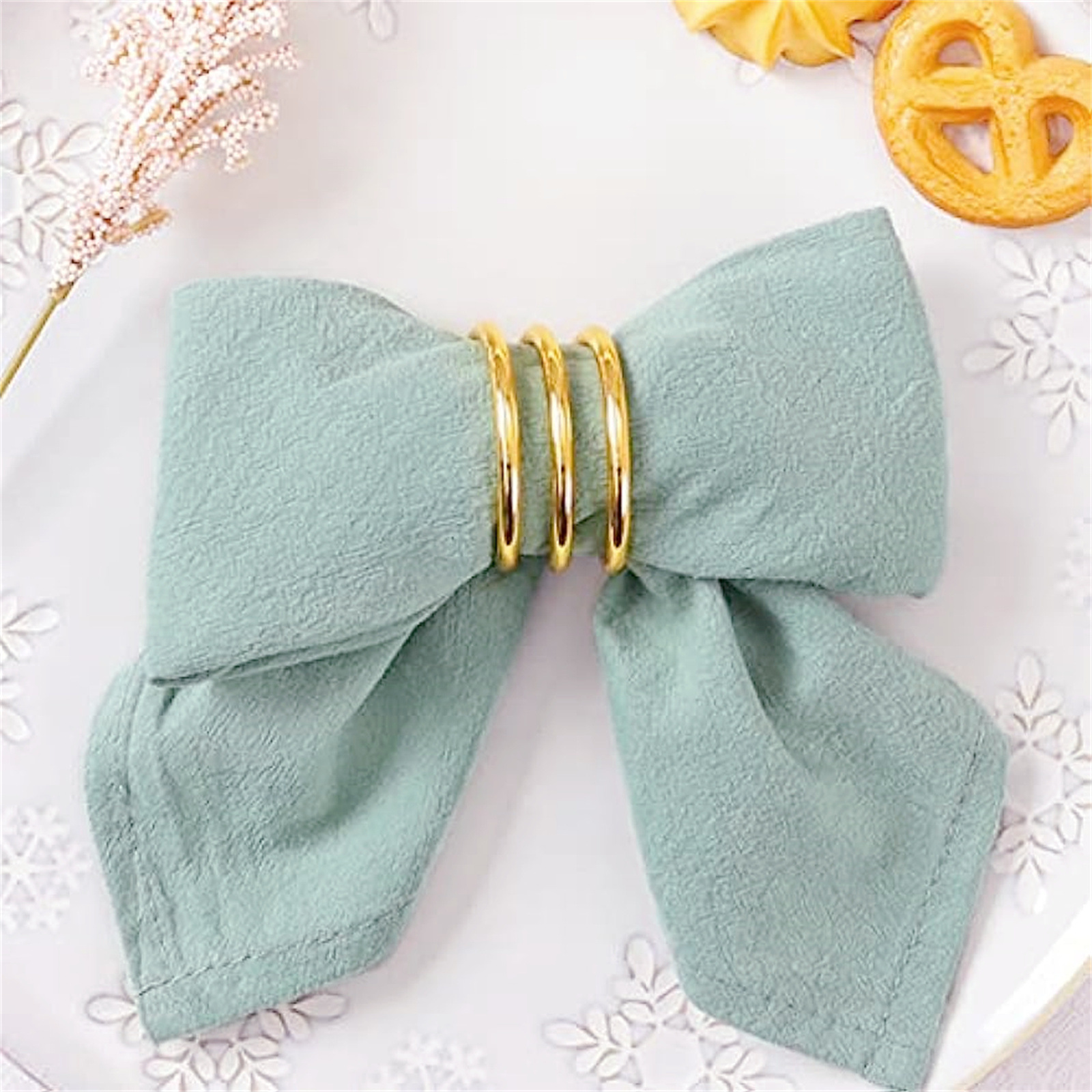 Servillas Amazon transfronterizas pañuelo de fiesta decoración de vacaciones almohadillas de comida occidental de algodón gourmet disparo de pañuelo de lujo ligero