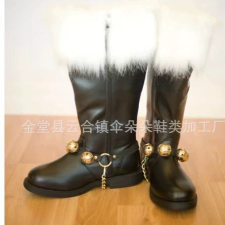 2024 Amazon Independent Station трансграничные новые рождественские сапоги для пожилых людей белые плюшевые сапоги Хэллоуин большой размер колокольчики